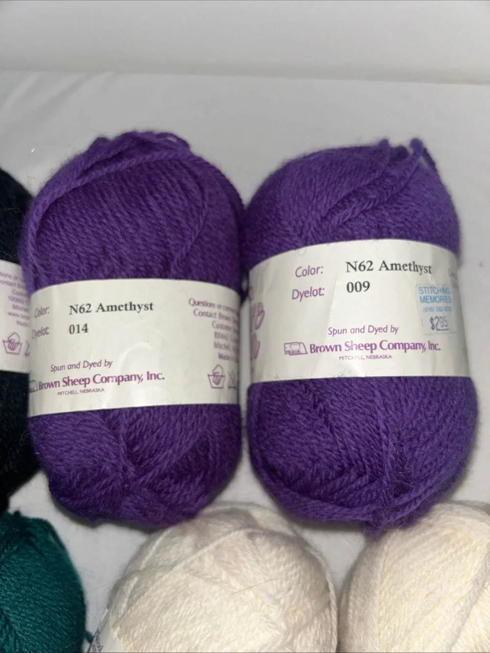 Nature Spun Brown Sheep Sports Weight Mixed Lot 13 Skeins Wool Mothproofed